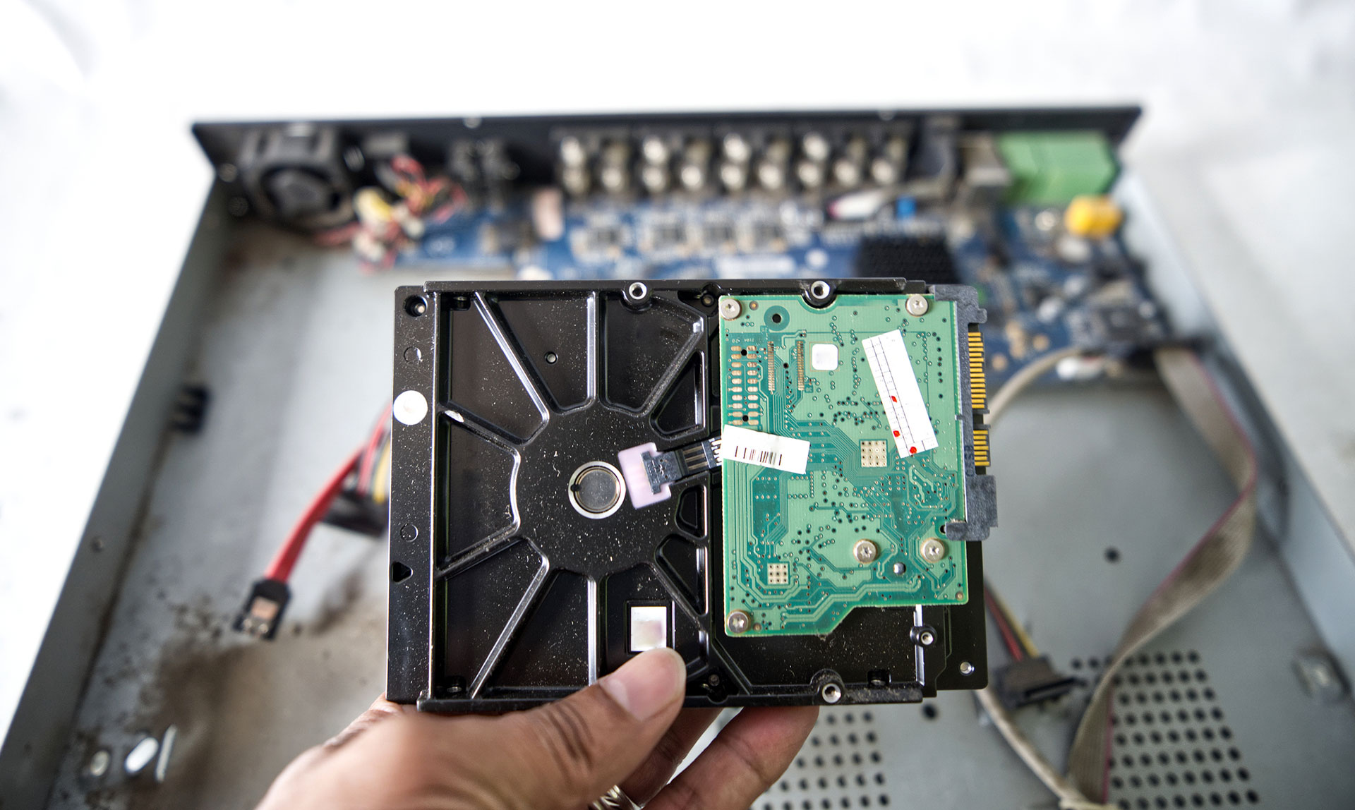Hard drive destruction process